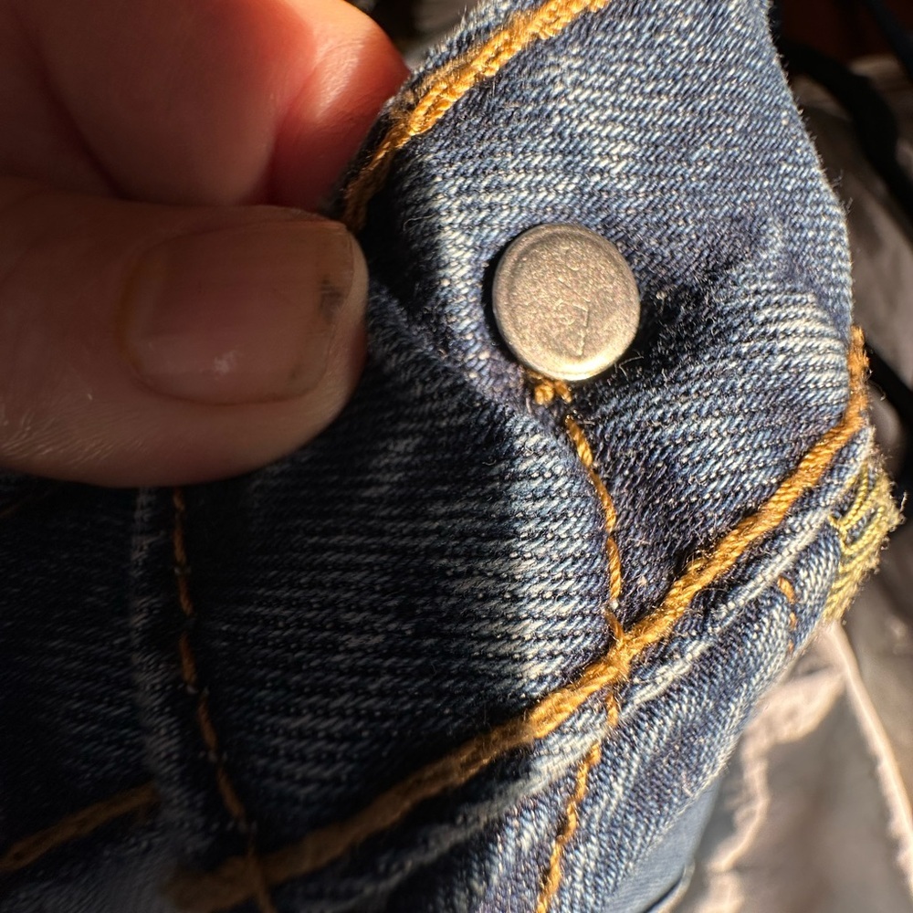 Levi's 501 Button Fly Blue Denim Jeans with Red Label - Picture 4 of 10